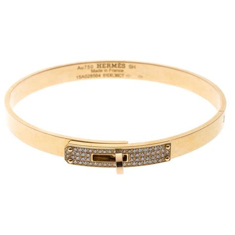 hermes gold bracelet ebay|Hermes kelly bracelet yellow gold.